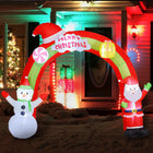 Outsunny - Arche gonflable de Noël de 10' avec lumières LED pour extérieur - Multicoloure-Se dégonfle facilement (lorsque vous n'éblouissez pas vos voisins), avec un sac de rangement 