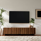 Modway - Sorren Festonné 71 po Bois Meuble TV, Noyer-Portes à 4 doigts