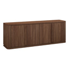 Hudson&Canal - Meuble TV rectangulaire Vance pour téléviseurs jusqu'à 78 po - Noyer satiné-Un design intemporel peut accueillir des téléviseurs jusqu'à 75 pouces dans votre espace de divertissement