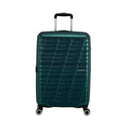 American Tourister - Surftime Spinner - Moyen - sarcelle métallique-Les roues jumelées Spinner facilitent la navigation dans les allées étroites des avions, ainsi que sur une variété de surfaces.