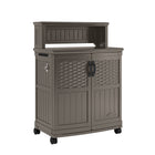 Suncast - Station de rangement et préparation pour patio - couleur Stoney-Les panneaux multi parois sont conçus pour la résistance et la durabilité.