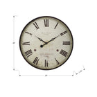 Monarch Specialties - Horloge - 20 po Rond - Horloge Murale - Brun Antique - Transitionnel-Le cadre en plastique fin et durable avec surface en verre garantit une qualité durable avec un mouvement à quartz pour un chronométrage précis