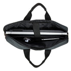Vangoddy - Adler Sac messager pour ordinateur portable jusqu'à 15,6 po - Gris métallisé-Poche avant zippée, compartiment zippé (derrière la poche avant zippée), compartiment principal pour ordinateur portable, compartiment arrière zippé, poche arrière velcro et bandoulière réglable