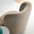Modway - Monroe Performance Velvet Chaise d’accent - Noyer taupe-Pieds en boule en bois