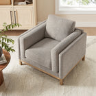 Modway - Roscoe Tissu Fauteuil - Étain-Bobine enchevuchée + Ressorts sinueux