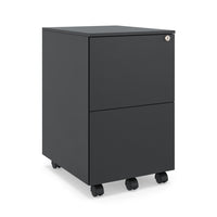 Ceha Canada - Coffrets métalliques à 2 tiroirs - Noir-UTILISATION EFFICACE DE L'ESPACE ET SÉCURITÉ : Optimisez votre classement avec cette armoire de classement compacte qui offre un ample rangement sans occuper beaucoup d'espace au sol. Soyez assuré de la sécurité et de la confidentialité de vos documents grâce à la serrure à clé incluse