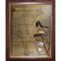 Rules of Golf - Impression encadree - 18" x 22"-Qualité supérieure - golf