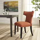 Modway - Curve Tissu Chaise à manger - Orange-Sangle et support de ressort en zigzag