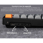 Keychron - Clavier mécanique sans fil K8 Max RGB - Échangeable à chaud - Commutateur marron - Disposition TKL - Noir-Rétroéclairage RGB personnalisable : Plongez dans un spectacle visuel avec 22 types de réglages de rétroéclairage RGB, vous permettant d'ajuster la teinte, la saturation, la luminosité et la vitesse des effets selon vos préférences.
