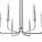 Modway - Rekindle 6-Lumière Lustre - Nickel poli-ETL répertorié pour les emplacements humides