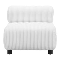 Zuo - Rahat Fauteuil d’appoint - Blanc-Tissu velours texturé