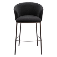 Zuo - Essen Tabouret de bar - Noir/Bronze-Support pour les bras