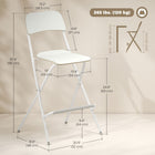 HOMCOM - Tabourets de bar pliants avec repose-pieds - blanc - paquet de 2-Surface recouverte de mélamine, résistante aux rayures et facile à nettoyer 
