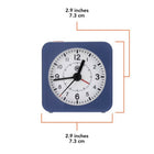 Marathon Watch - Mini réveil analogique sans tic-tac avec rétroéclairage automatique et fonction Snooze - Bleu-SILENBalayage silencieux et lisse: cette horloge a été conçue avec un mouvement à quartz silencieux à balayage continu. Il n'émet pas de tic-tacT. Smooth Sweep: This clock was engineered with a silent, continuous-sweep second hand quartz movement. It does not emit a ticking sound.