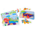 Miniland - MLE45318 Ensemble de chevilles et motifs - couleurs vives - 90 pièces-Idéal pour le développement des compétences motrices fines et globales