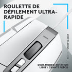 Logitech G502 X Souris Gaming Filaire - Blanc-Capteur Gaming HERO 25K : Précision idéal jusqu'au sub-micron pour une acuité haute-précision sans lissage/filtrage/accélération pour des hautes performances de gaming sur ordinateur