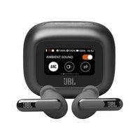 JBL - Live Beam 3 Écouteurs intra sur tige sans fil avec réduction de bruit - Noir-Les haut-parleurs dynamiques de 10 mm des JBL Live Beam 3 profitent du Son Signature JBL. Chaque haut-parleur est parfaitement réglé pour fournir des basses profondes, des médiums équilibrés et des aigus raffinés, le tout à n’importe quel niveau de volume. Le Son Spatialisé JBL vous donne l’impression d’être à un concert, car le son peut venir de pratiquement n’importe où autour de vous