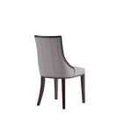 Manhattan Comfort - Lot de 2 chaises de salle à manger traditionnelles Fifth Avenue 47 cm, revêtement similicuir gris-Livré chez vous entièrement assemblé Aucun assemblage requis