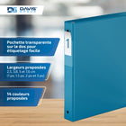 Davis Group Super économie, Reliure à anneaux ronds 1 po, paquet de 6 – Bleu Turquoise-Anneau Rond, Non-Verrouillage