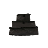 TUCCI Italy - Ensemble de cube de voyage 3 pièces - noir-Ensemble de cube d’emballage 3 pièces - petits, moyens, grands cubes pour un emballage organisé