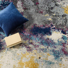 Modway - Entourage Adeline Contemporain Moderne Abstrait Tapis de comédie 8 pi l x 10 pi L - Bleu Gris Jaune Ivoire Rose-Protégez les planchers contre le passage des piétons / du mobilier