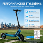Gyrocopters - Trottinette électrique Sceptre pour adultes et adolescents - Vitesse 38 km/h - Autonomie 40 km - Application - Noir-Illuminez la nuit grâce à des éclairages de plateau LED RVB dynamiques et colorés, un phare d'une luminosité intense et un feu arrière de sécurité active