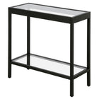 Hudson&Canal - Table d'appoint rectangulaire Alexis (61 cm) - Bronze noirci-Le plateau de table et l'étagère ont chacun une capacité de poids de 20 lb