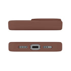 Avana - Velvet MagSafe Case pour iPhone 17 - Moka-Le rebord et les bords surélevés protègent votre écran