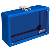 Vaultz - La boîte à crayons verrouillable - Acrylique bleu-Parfait pour les fournitures scolaires ou les petits objets de valeur comme la monnaie, un téléphone cellulaire, etc.