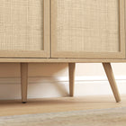 HOMCOM - Buffet 47,2 po L, armoire de rangement, bois naturel-Couleur : Naturel 