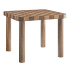 Modway - Oscar Carré de 36 pouces Table à table à table à damier, Noyer et Noyer foncé-Table carrée de 36 pouces