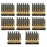 DEWALT - DXFRS300 lot de 48 radios robustes avec 8 chargeurs à 6 ports-22 canaux préréglés sont préréglés avec des codes de confidentialité