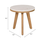 Zuo - Siro Table d’appoint - Naturel-Garantie limitée de 3 ans