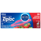 Ziploc - Sacs Ziploc moyens - Paquet de 28-Fermeture éclair intelligente et languettes faciles à ouvrir