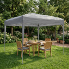 Outsunny - Tente gazébo pliante d'extérieur 10 pi l x 10 pi L - Gris-Structure en acier résistant à la rouille pour une utilisation à long terme
