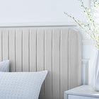 Modway - Celine Chenal Touffé Performance Velvet Lit plateforme Queen, Gris clair-Assemblée requise