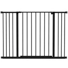 PawHut - Barrière de Sécurité pour Chien Pression Métal Clôture 29,9'' H - Noir-Empêche en toute sécurité les animaux d'accéder à certaines zones lorsque cela est nécessaire