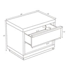 Manhattan Comfort - Table de nuit contemporaine Navis 26" à 2 tiroirs - Chêne blanchi-Une base solide et une structure stable assurent un soutien durable et une fiabilité