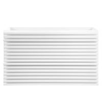 Modway - Render Support mural de 36" Armoire de toilette de salle de bain (lavabo non inclus) - Blanc-Vanité moderne du milieu du siècle