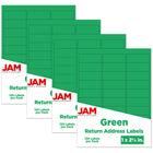 JAM Paper Étiquettes adresse pour le courrier, 2 5/8 x 1 po, vert gamma Astrobright, 480/pqt-3,2 onces