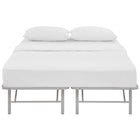 Modway - Horizon Acier inoxydable Cadre de lit queen-lit, Gris-Élimine le besoin de sommier