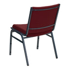 Flash Furniture – Chaise empilable robuste bourgogne à motifs à revêtement Hercules rembourrée de 3 po-S'empile jusqu'à 12 chaises de hauteur