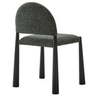 Modway - Hayley Tissu rembourré Fauteuil d’appoint de salle à manger - Anthracite noire-8