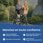 Journey - Déambulateur de mobilité vertical UPWalker Original - noir-Équipé de poignées rembourrées pour s’asseoir et se relever plus facilement