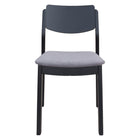 Zuo - Desdamona Chaise de salle à manger - Gris/Noir - Ensemble de 2-Revêtement doux et lisse