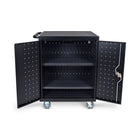 Luxor - Chariot de recharge CA pour 32 appareils – ordinateurs portables/Chromebooks (jusqu’à 17 po, avec minuterie)-Enrouleur de câble latéral pour plus de commodité