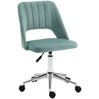 Vinsetto - Chaise d’ordinateur pivotante sans accoudoirs - vert-Design aux lignes simples avec rembourrage épais pour plus de confort