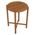 Modway - Eleni Rond 35 po Terrasse extérieure Bois teck Bar Table - Naturel-Capsules de pied non marquées