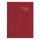 Brownline - 2027 agenda quotidien CoilPro – 10 po x 7 7/8 po – rouge-Grande sections lignées en demi-teinte pour l'inscription de notes