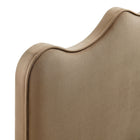 Modway - Athena Velours de performance résistant aux taches Tête de lit pleine grandeur, Taupe-7